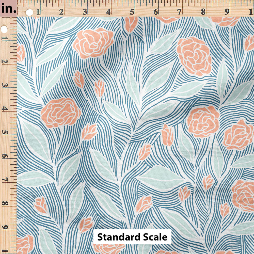 Ruler Scale for Blaise (navy and peach) by Amy MacCready